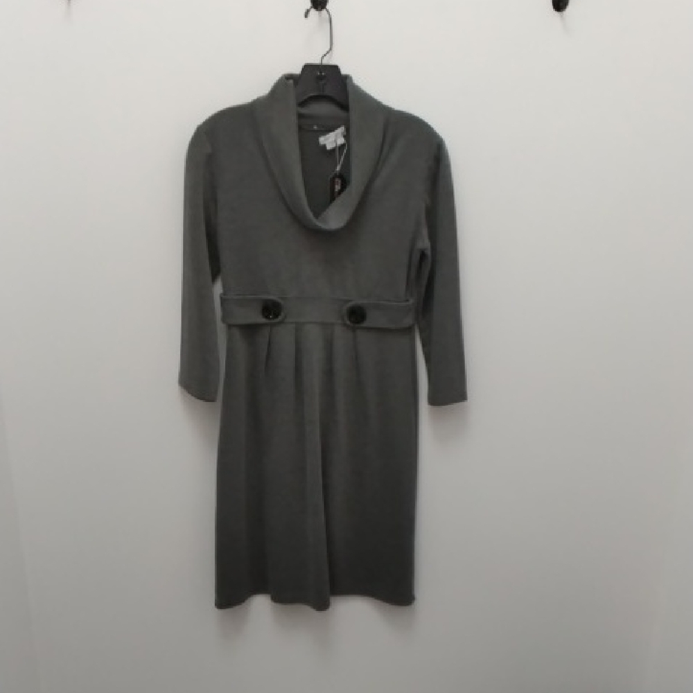 Gray Cowl Neck Sweater Dress